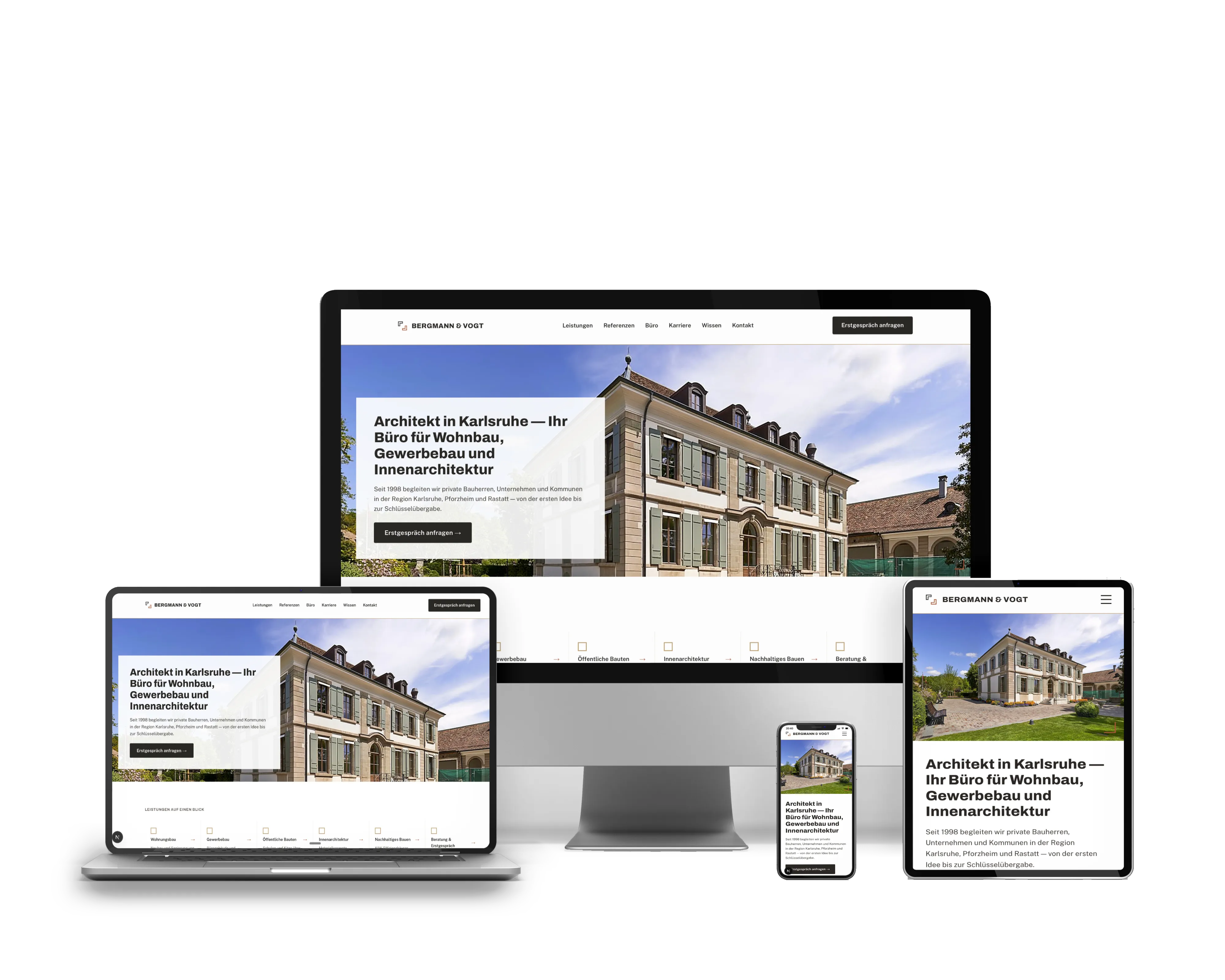 Responsive Device Mockup für Desktop, Tablet und Mobile